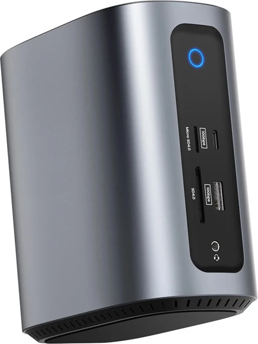 Kasë docking Blitzwolf BW-TH15, 17 porte, USB-C/USB-A/HDMI/DP/Ethernet, Gri