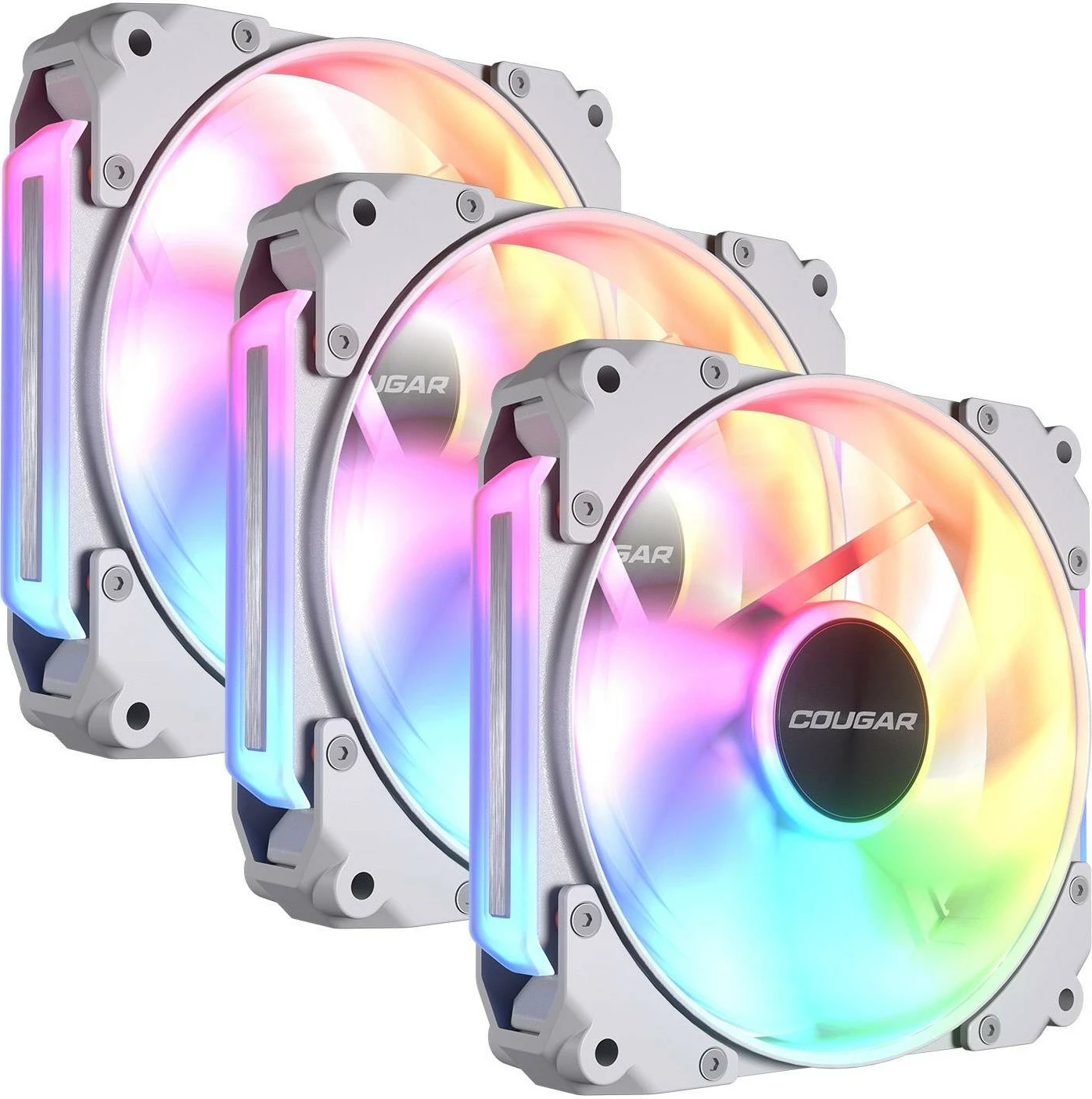 Ventilator kase Cougar Apolar 120ARGB, 120mm, 3 copë, i bardhë