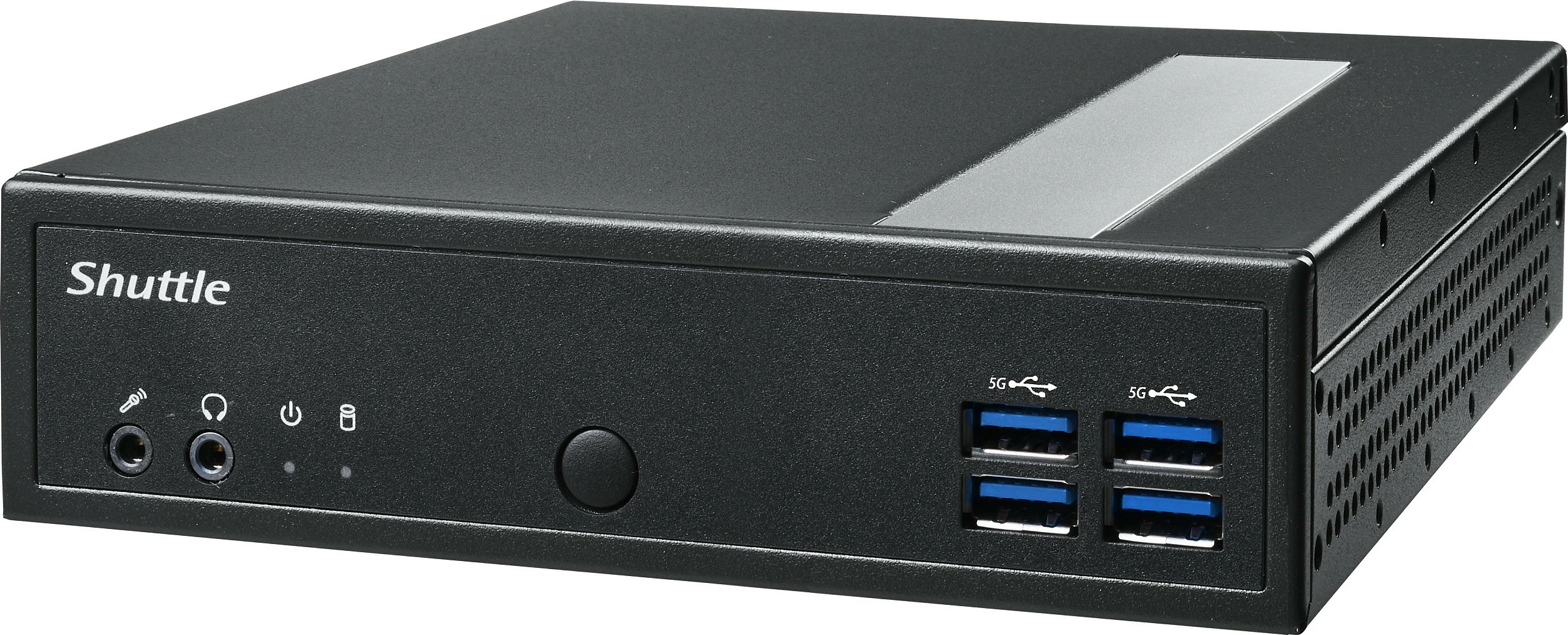 Kasë Shuttle XPC slim DL30N, Intel N100, DDR5, 2x LAN, fanless, 1.35L, e zezë