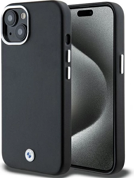 Mbështjellës BMW Signature Wrapped Metal MagSafe për iPhone 15 Plus / 14 Plus, i zi