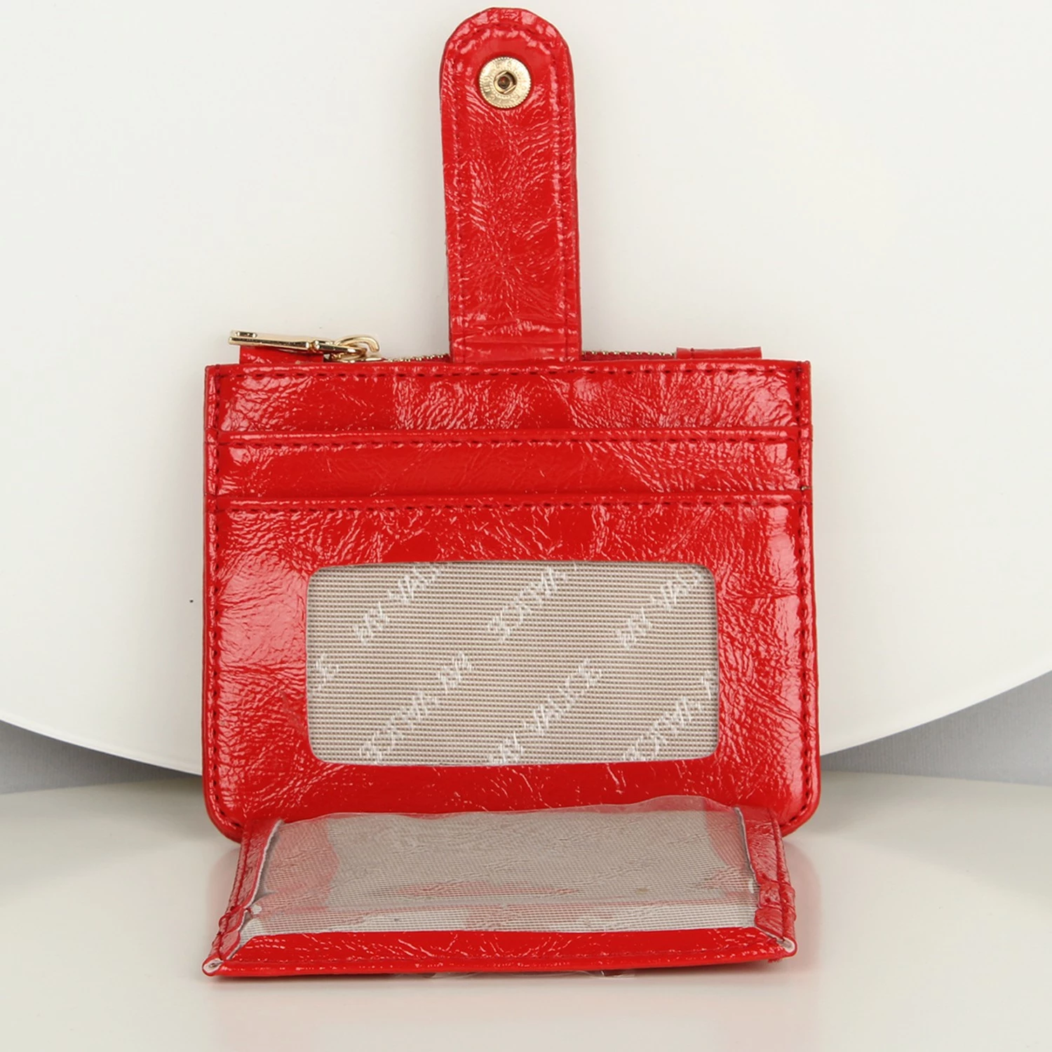 Portofol prej lëkure, ngjyrë e kuqe, Zoozie Bags, 1258