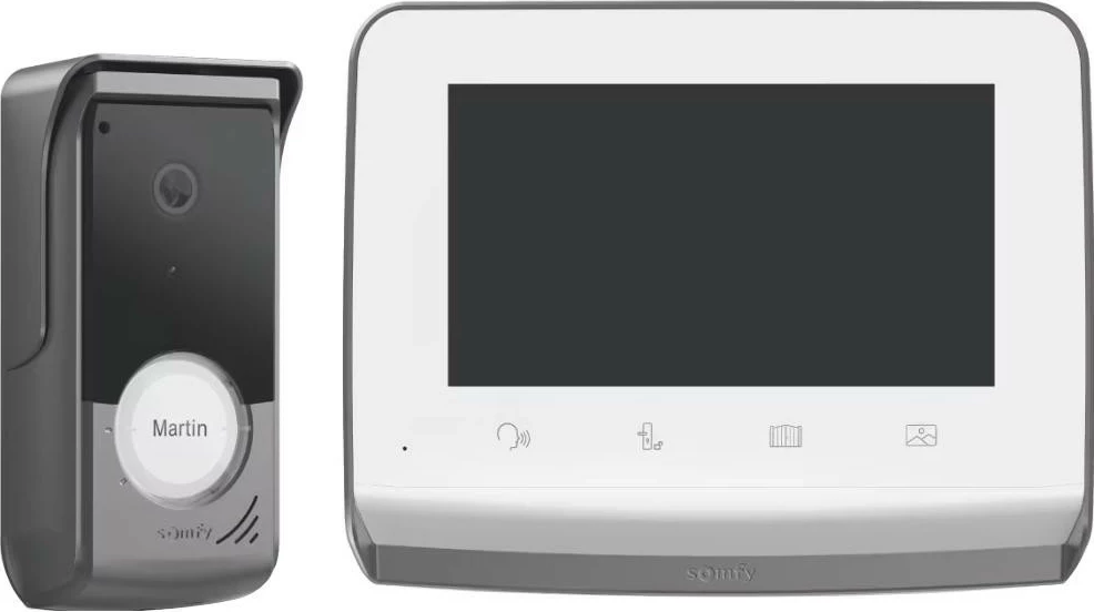 Wideodomofon Somfy V350 Connect, 7 inch, wireless, bardhë