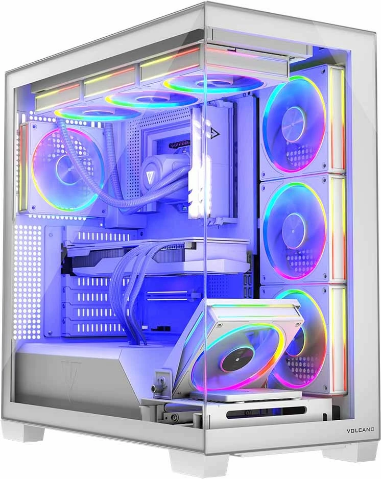 Kasë MODECOM Volcano Stellar 8F ARGB 20, Midi Tower, e bardhë