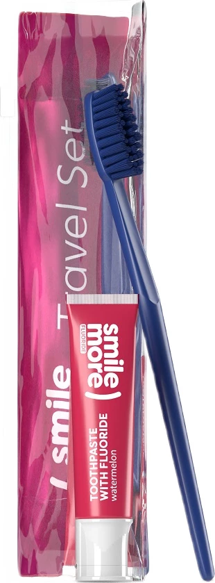 Set pastë dhëmbësh dhe furçë HiSkin Smile, 30ml, e kuqe