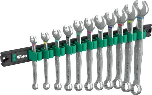 Set çelësa unazor Wera Joker 6003, 11 copë, magnet, inox, zi