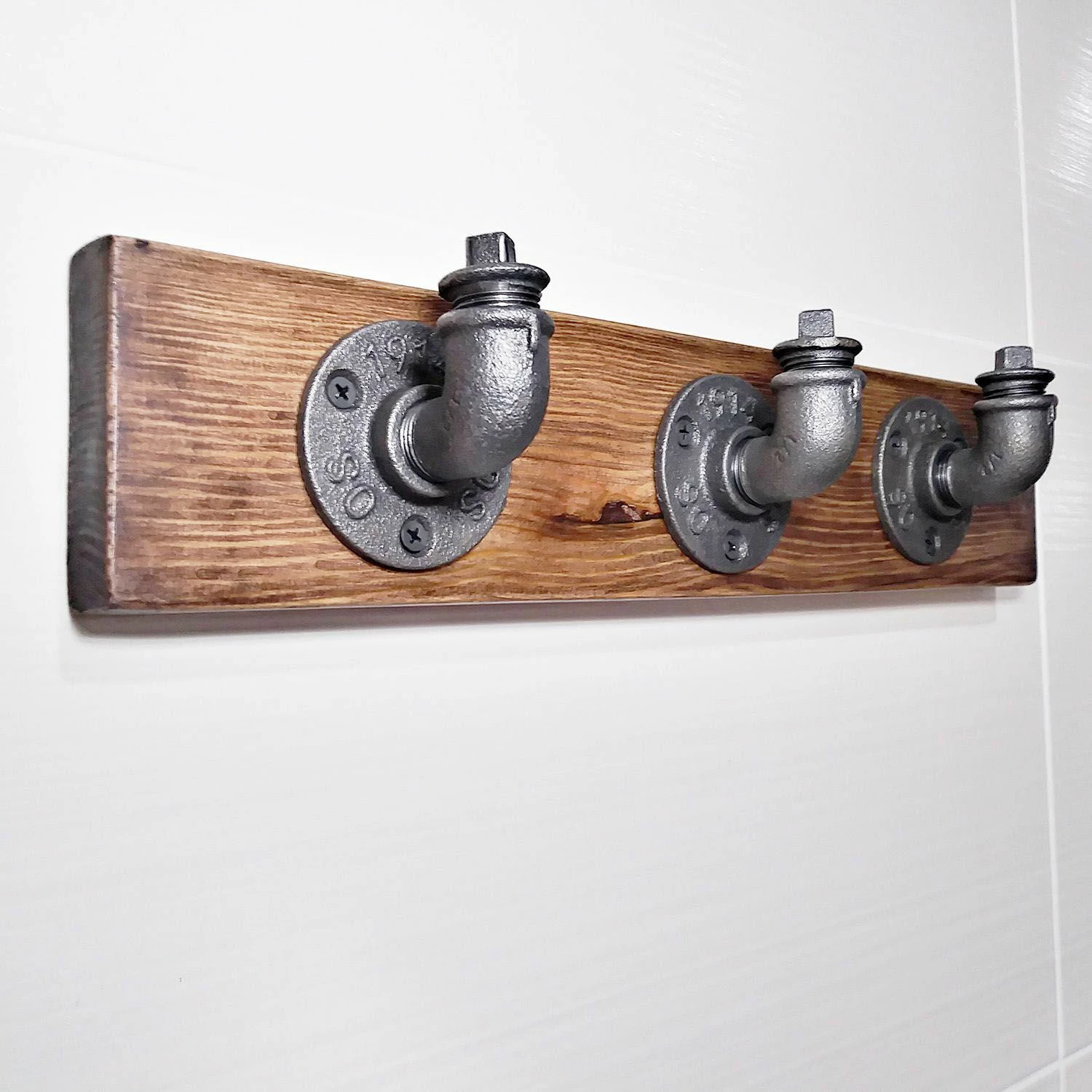 Varëse muri industriale, dru bredhi, ngjyrë arre dhe e zezë, Boruraf038