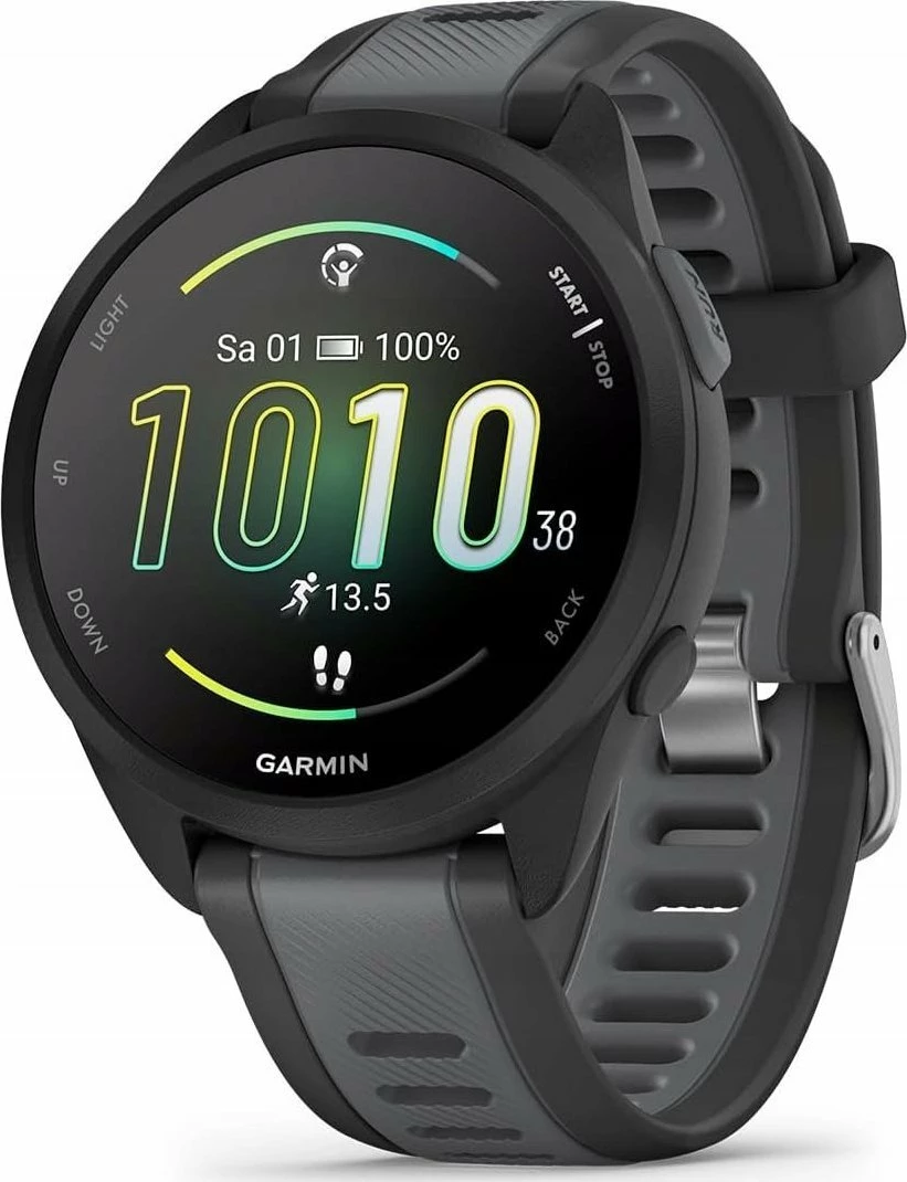 Smartwatch Garmin Forerunner 165 (010-02863-20), 1.2\" AMOLED, GPS, NFC/Garmin Pay, 5 ATM, 11 ditë bateri, e zezë
