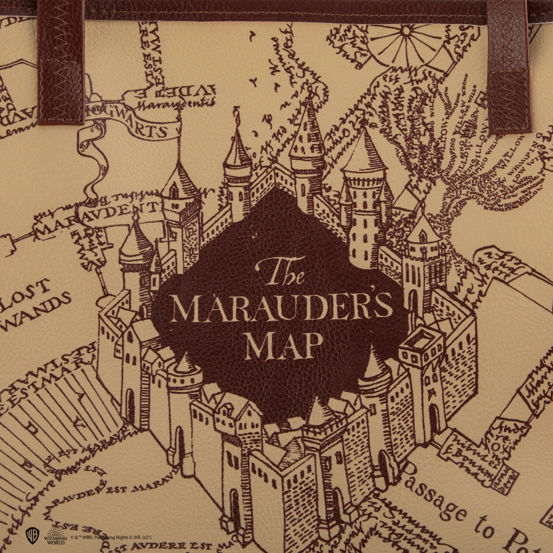 Çantë shopping Cinereplicas Marauder's Map 30×35×20 cm PVC, bezhë/kafe, me çantë të vogël