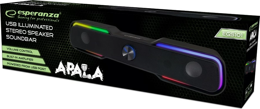 Soundbar Esperanza EGS101 me LED Rainbow, USB, i zi