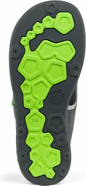 Sandale për fëmijë Affenzahn, të gjelbra dhe të hirtë