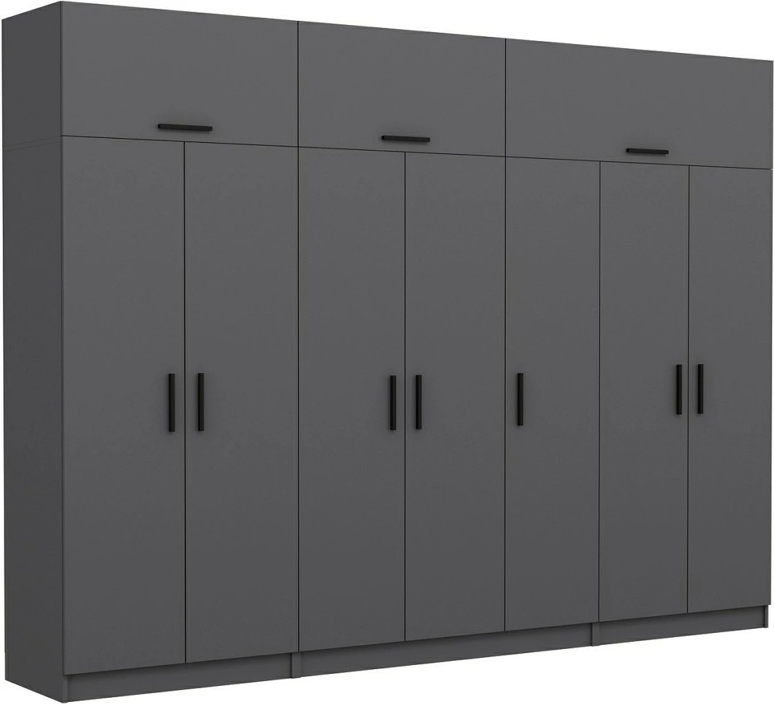 Dollap Skye Decor, ngjyrë antracit, 315x235x52 cm