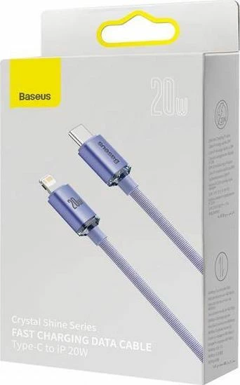 Kabllo USB-C në Lightning Baseus FD-2310 2 m 2.4A, vjollcë, 1 copë