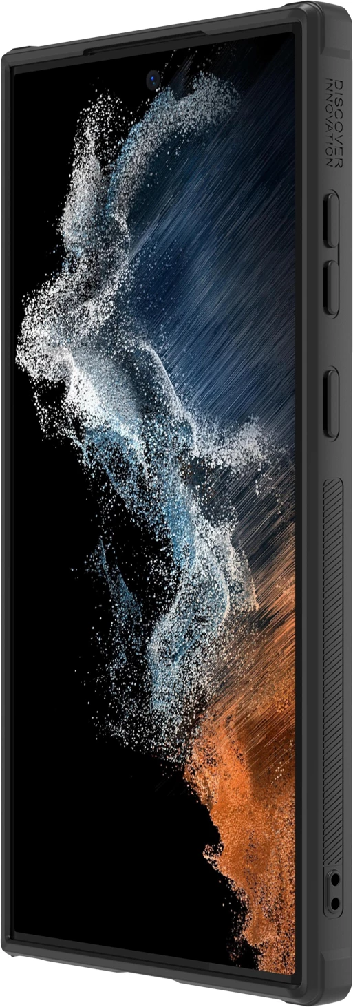 Mbështjellës Nillkin Synthetic Fiber S Case për Samsung Galaxy S23 Ultra, me kapak kamere, i zi