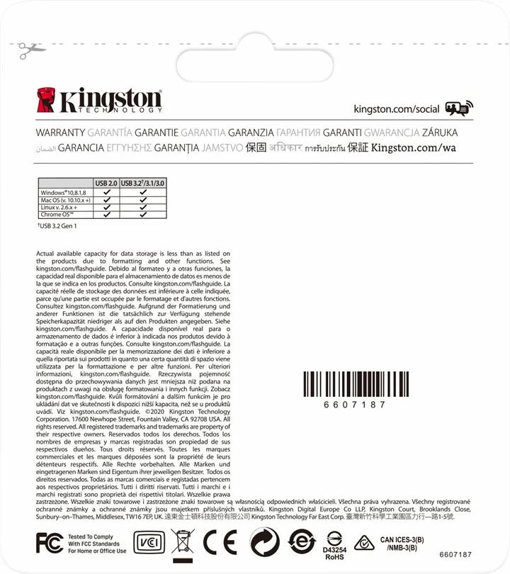 USB Kingston DataTraveler Kyson 256GB, USB 3.2, Argjend