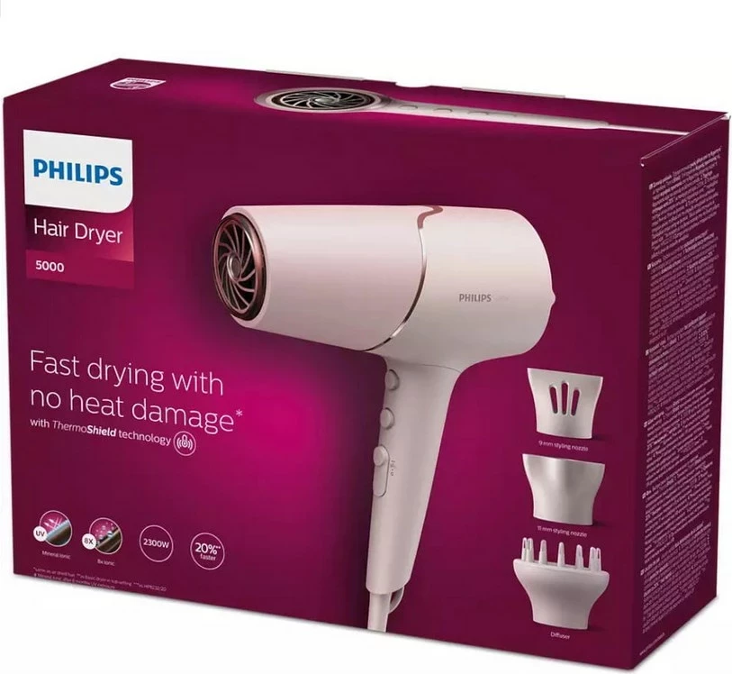 Tharëse flokësh Philips 5000 BHD530/20 Pearl, 2300W