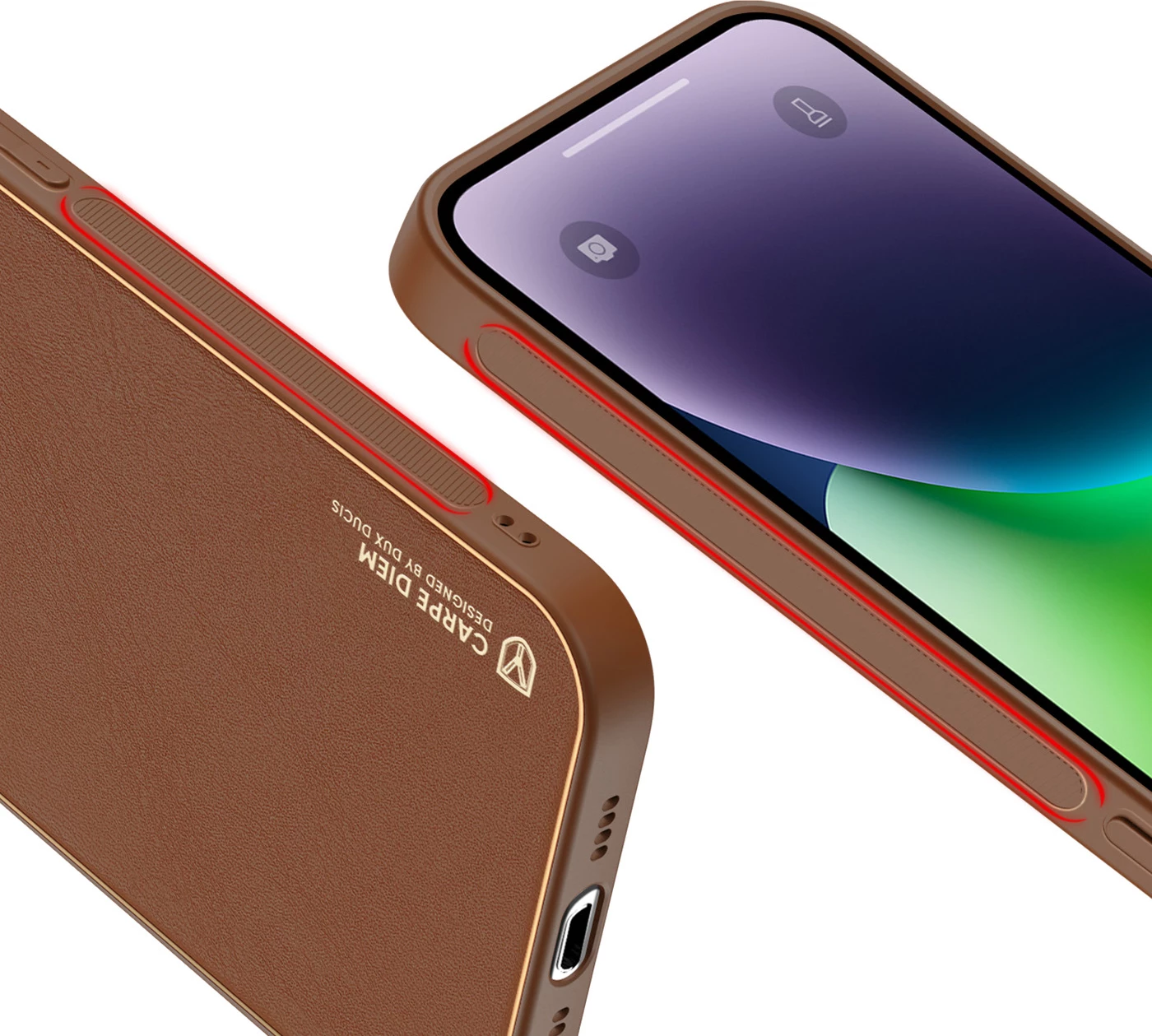 Mbështjellës Dux Ducis Yolo për iPhone 14 Plus, Kafe