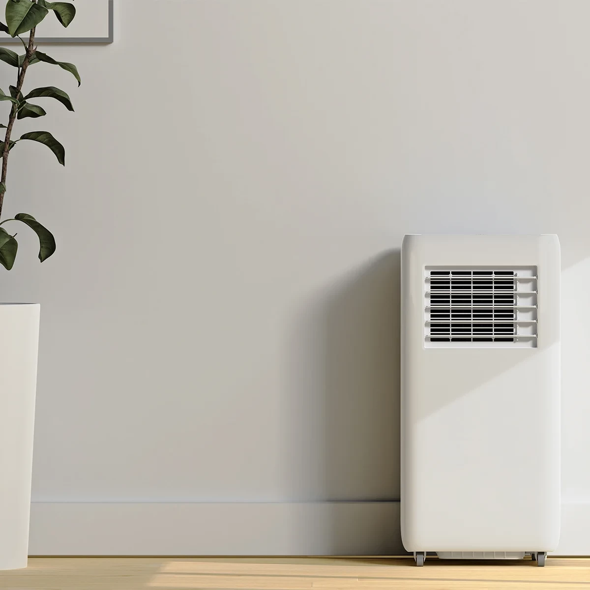 Kondicioner portativ Elit E-24 2.6kW 9000BTU 3‑në‑1 ftohje/ventilim/zh‑lagështim klasa A R290 15–20m² e bardhë