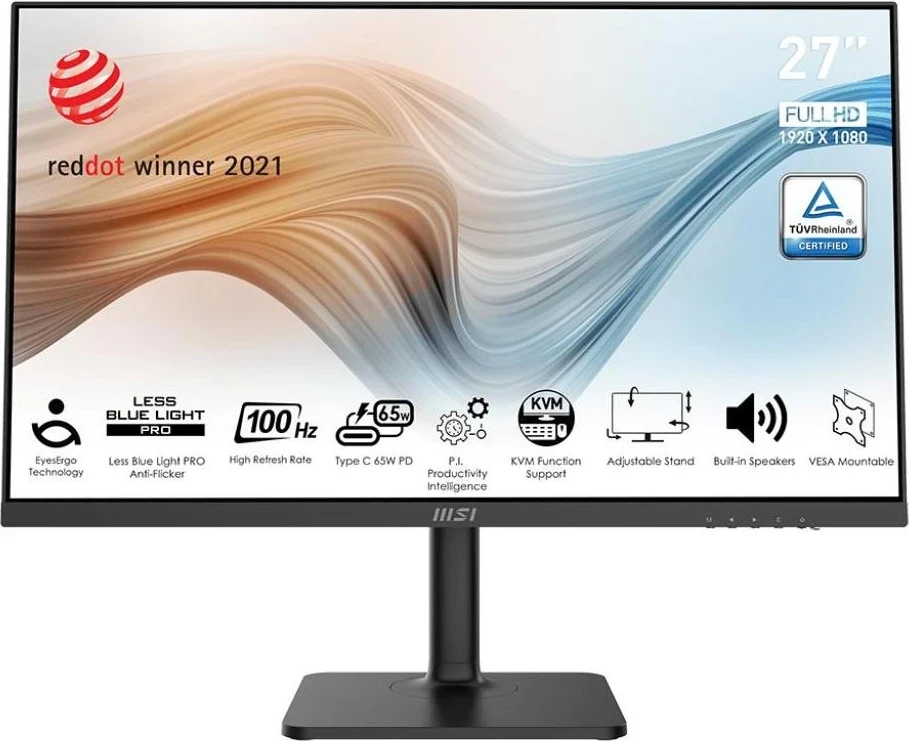 Monitor MSI MODERN MD272XP, 27 cali, IPS/FHD/100Hz/4ms, i zi
