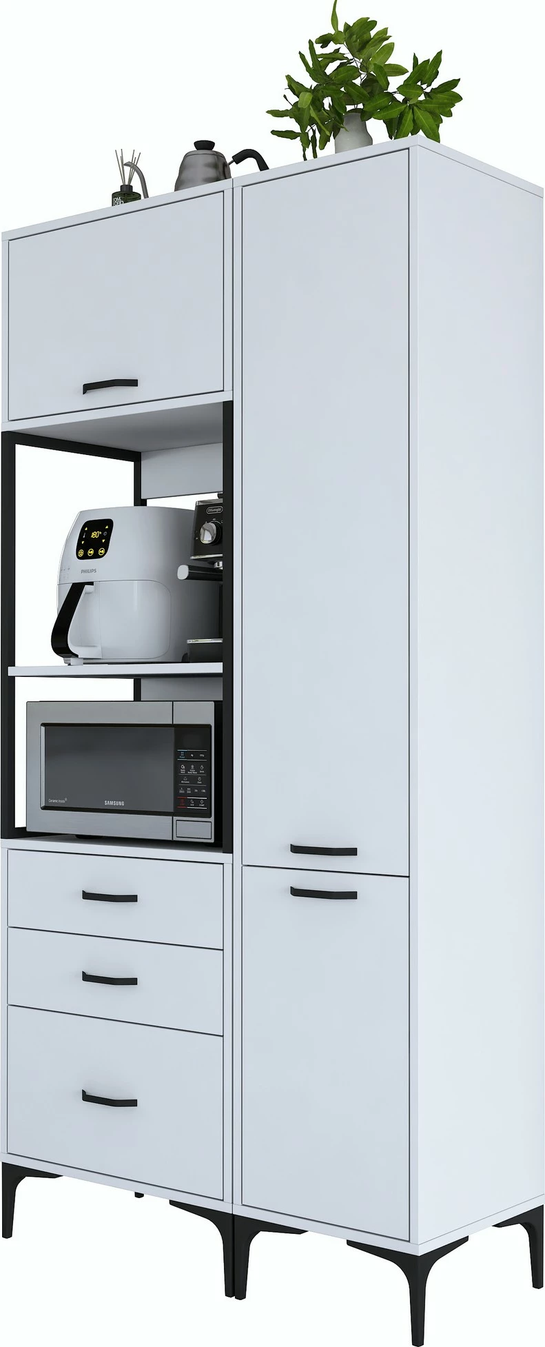 Dollap multifunksional, i bardhë, Hanah Home JE143 - 3113