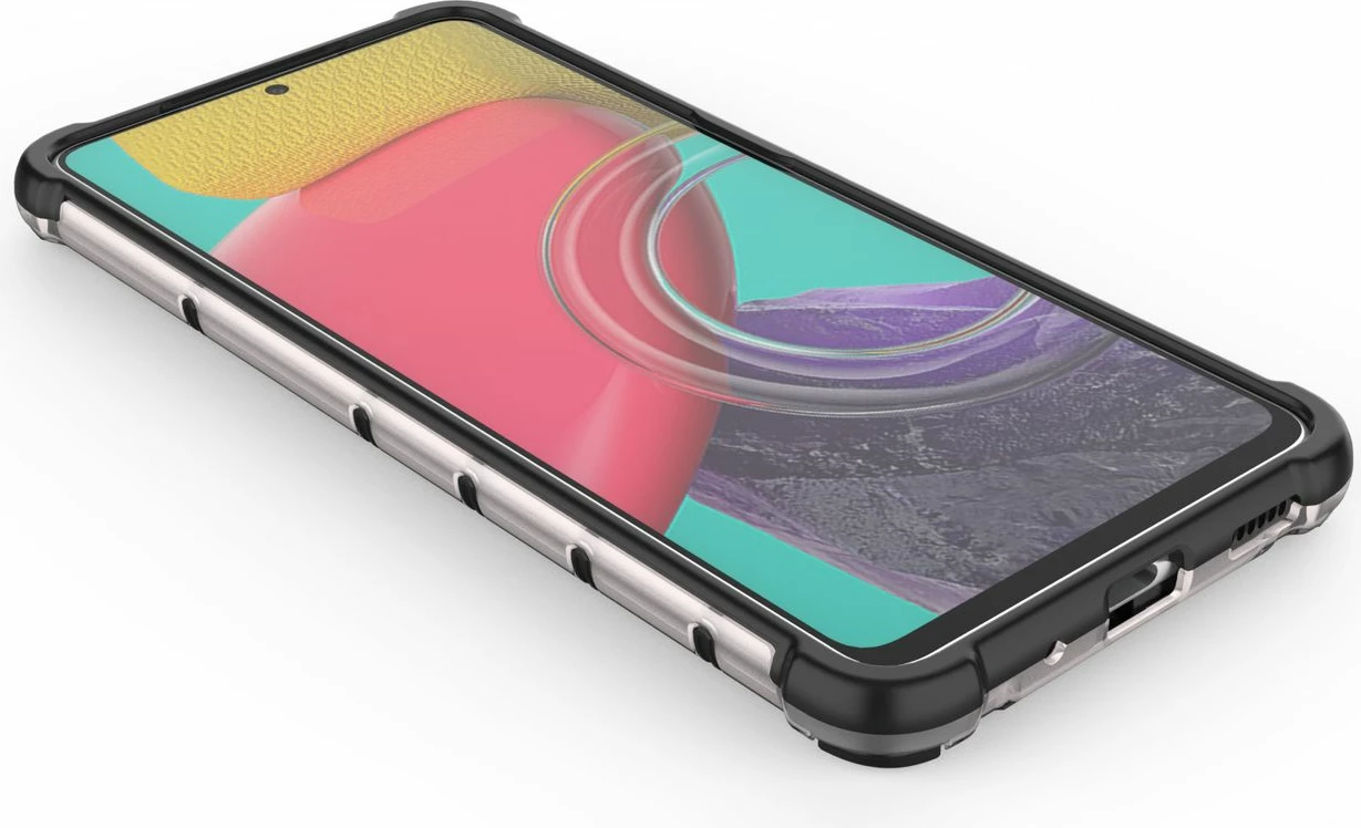 Mbështjellës Hurtel Honeycomb për Samsung Galaxy M53 5G, transparent