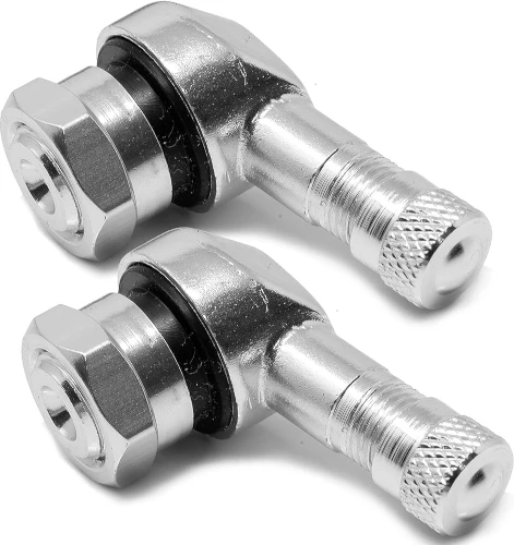 Valvul këndore 90° për gomë moto Trayal 11.3mm, alumin, argjendtë, set 2 copë