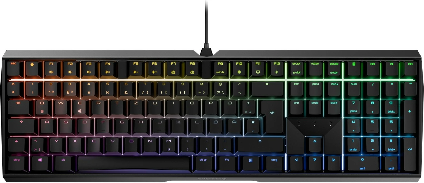 Tastaturë Cherry MX 3.0S RGB, Wired, USB, QWERTZ, RGB LED, E zezë