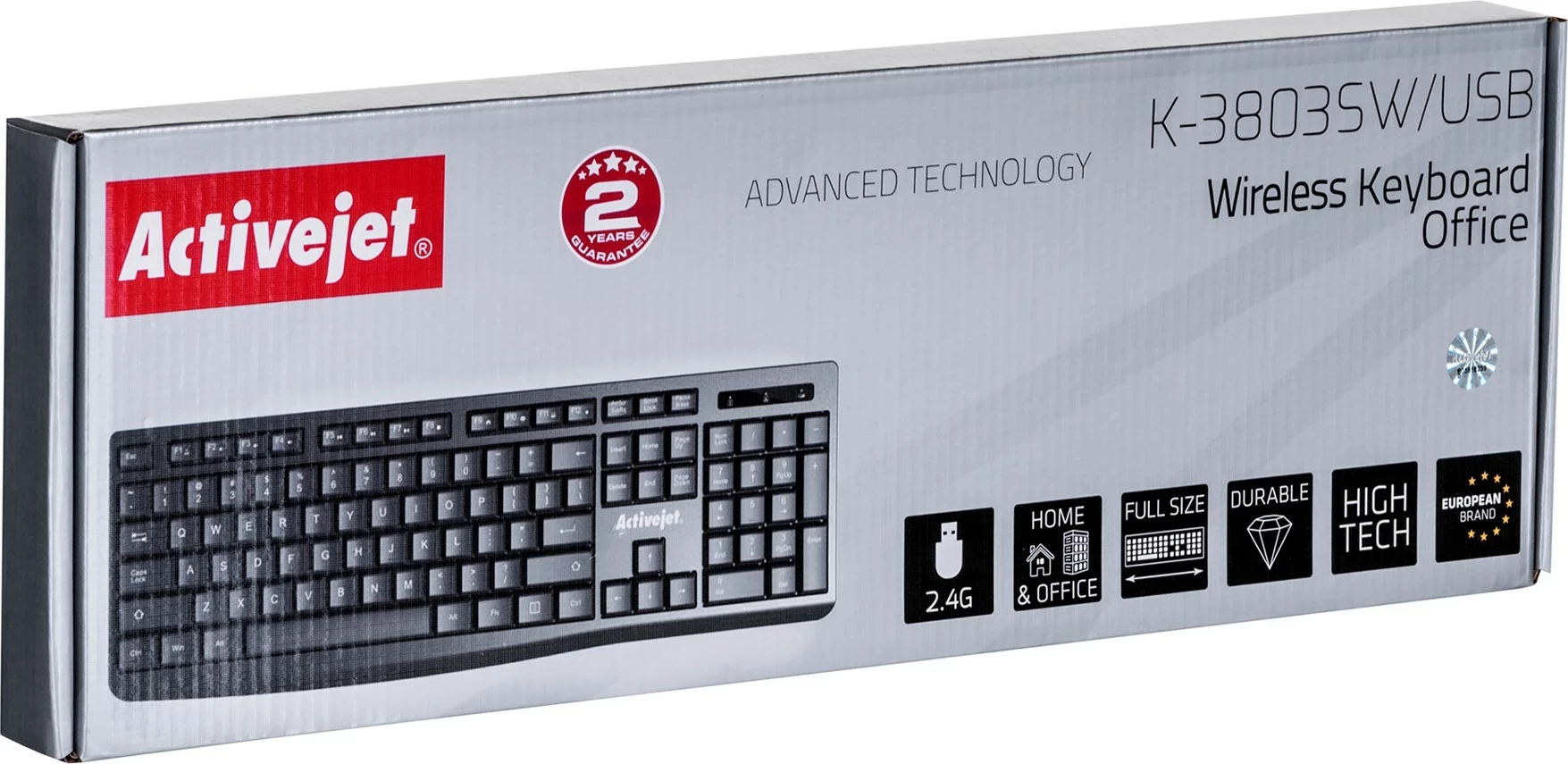 Tastierë Wireless Activejet K-3803SW, e zezë
