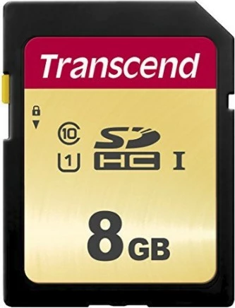 Kartelë SDHC Transcend 500S 8GB, Class 10, UHS-I, e zezë