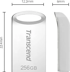 USB stick Transcend JetFlash 256GB, USB 3.2, argjendtë