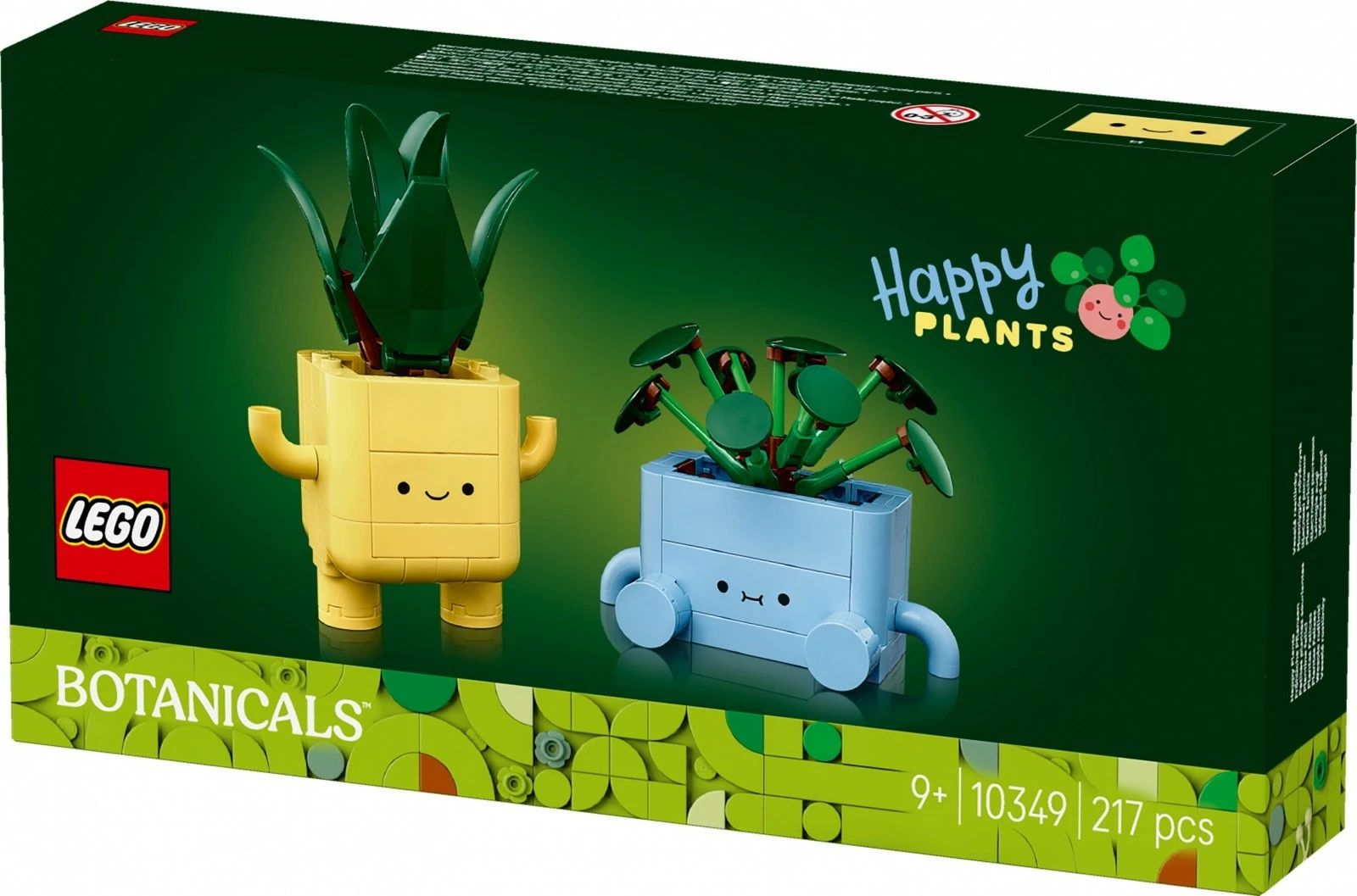 Set ndërtimi, LEGO, 10349 Happy Plants, 217 pjesë, 9+ vjeç, vazo të verdha dhe blu