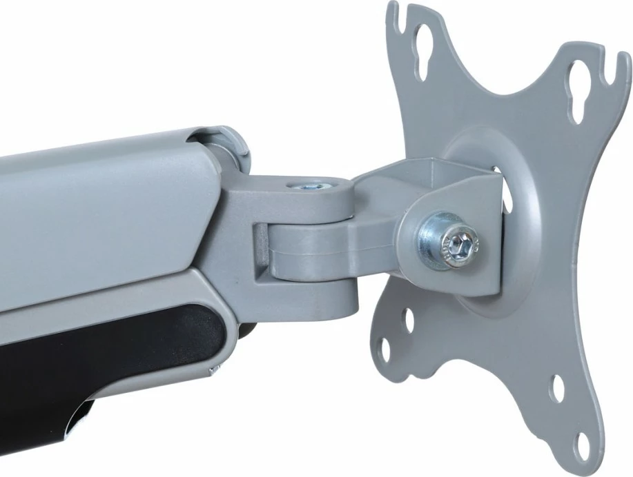 Mbajtëse tavoline me gaz për monitor ART RAMM L-35HD, 17-45", 1xUSB-A 3.0, 1xUSB-C, Gri/Argjend