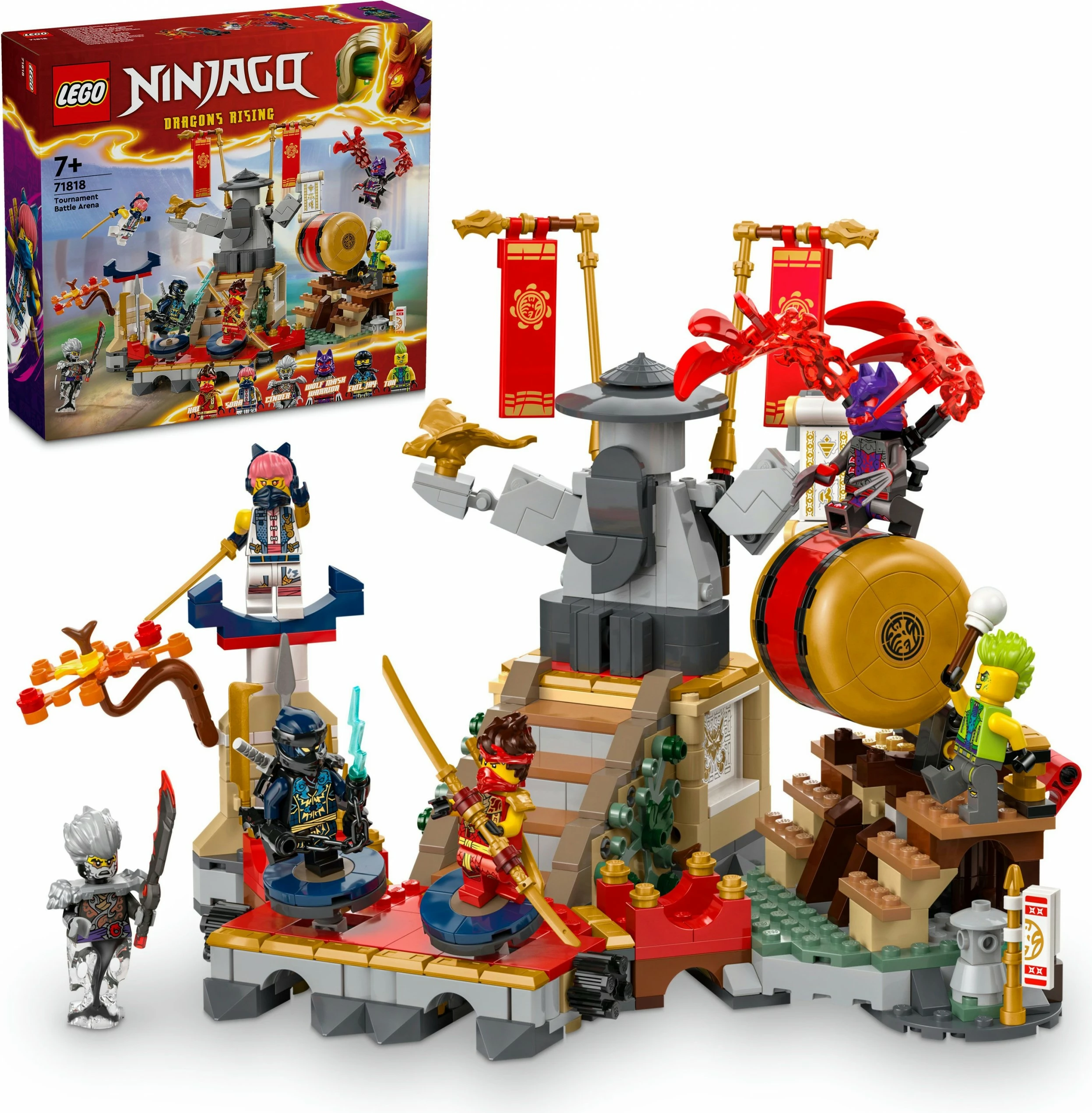 Set ndërtimi LEGO NINJAGO Tournament Battle Arena 71818, 659 pjesë, shumëngjyrëshe