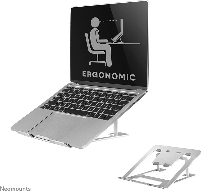 Mbajtës laptopi Newstar NSLS085SILVER, alumini, 10-17 inç, argjendtë