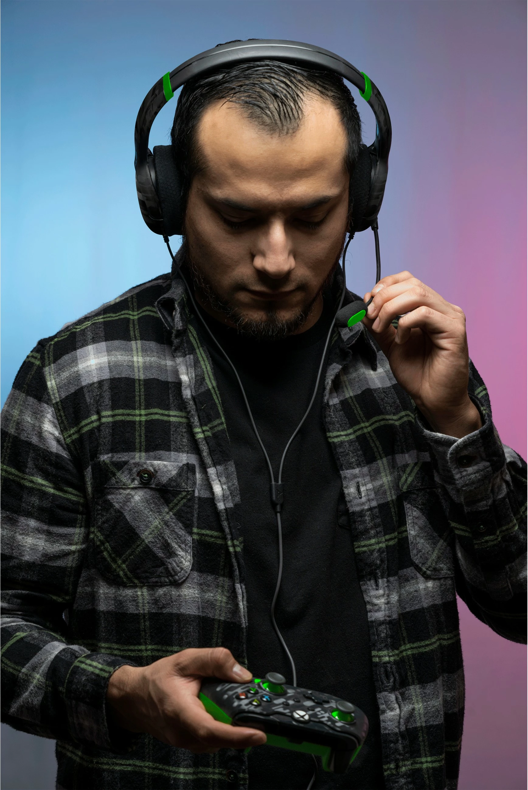 Gamepad PDP Neon Carbon, Xbox, Windows 10/11, Wired, USB, Karbon, Gjelbër