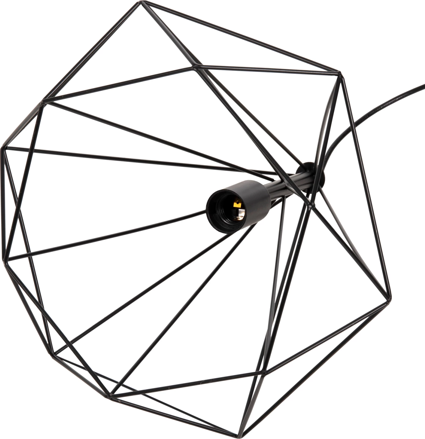 Llampë varëse tavani, FH4041, 3-drita, metal i zi, 25x22x123Hcm