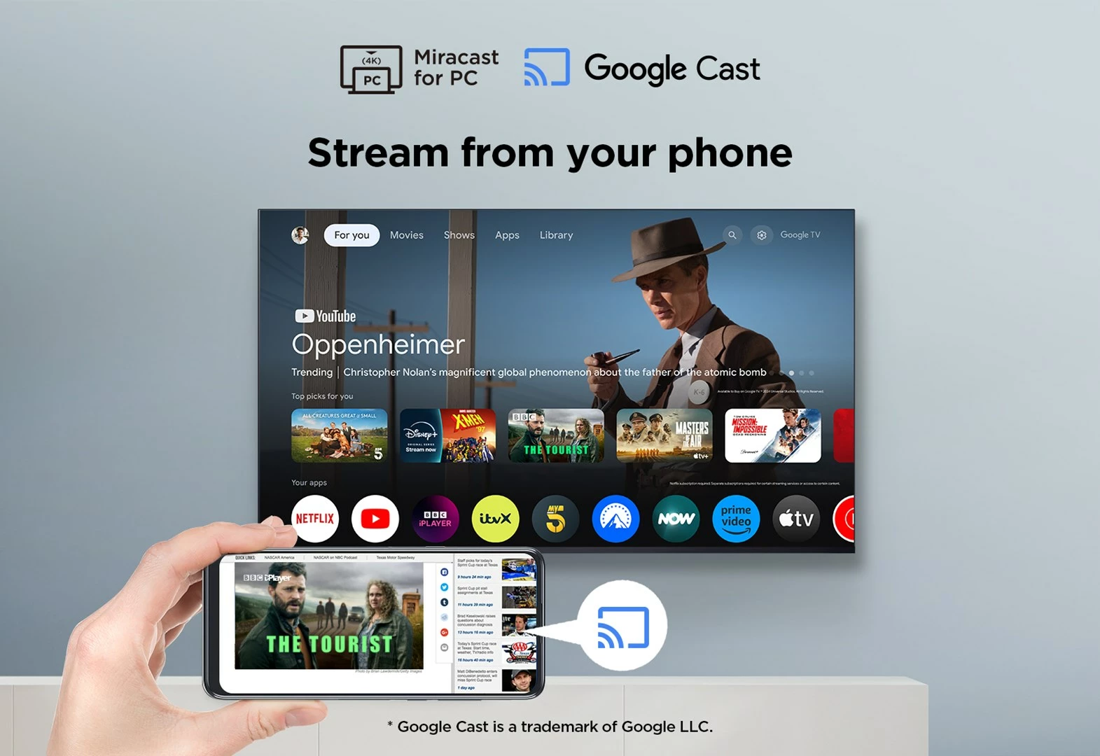 TV Smart TCL 43V6C, 43 inç, 4K Ultra HD, Wi-Fi, Metallic