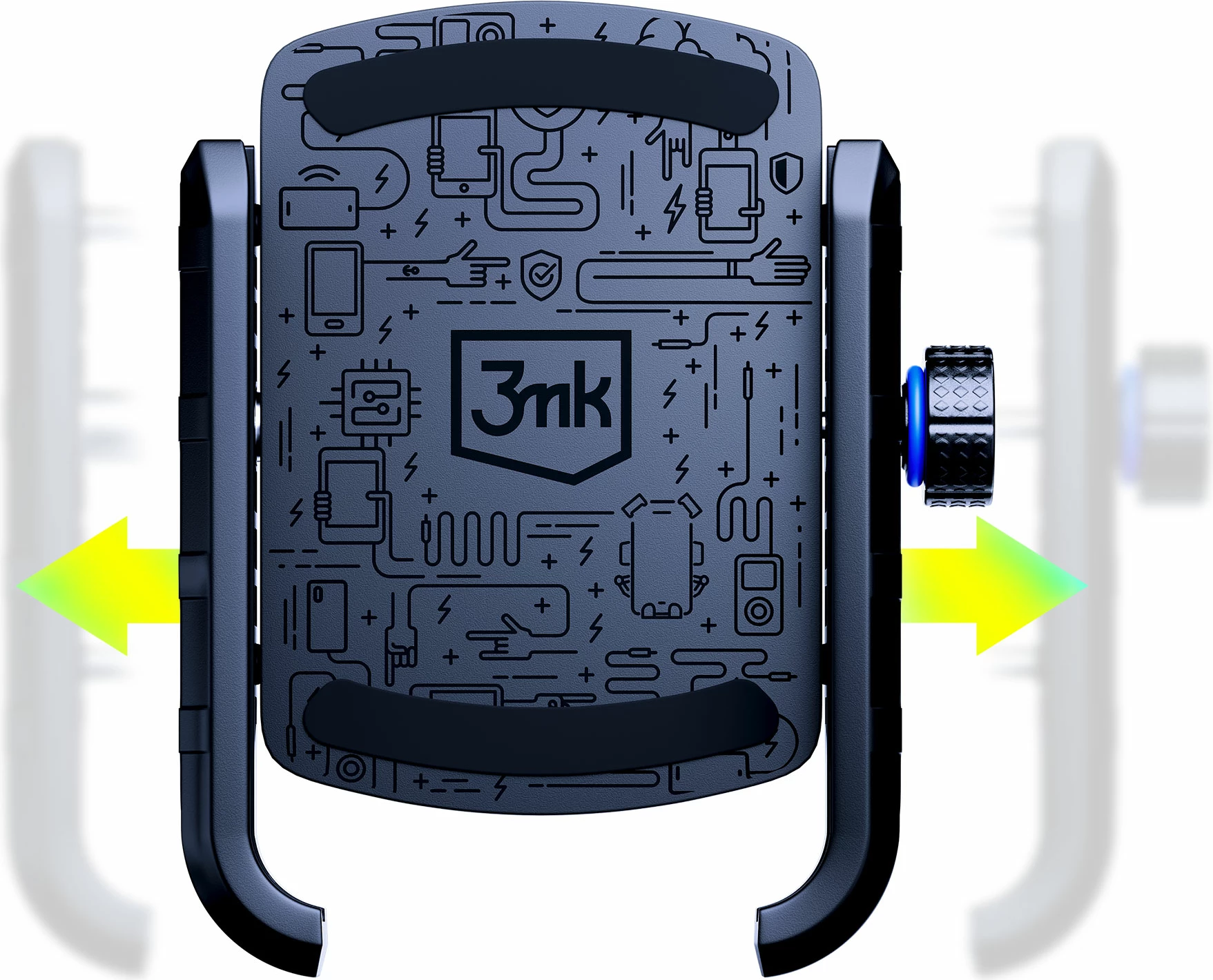 Mbajtës telefoni për biçikletë 3mk Steel Bike Holder, i zi