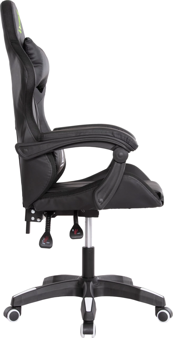 Karrige gaming DARREN FH1203.04, e zezë-bardhë, PVC & najlon, 51x49x125Hcm