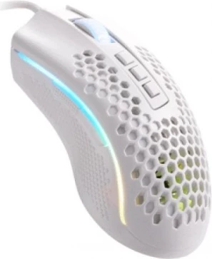 Maus gaming Redragon Storm M808W, 12400 DPI, 85 g, 8 butona, RGB, me kabllo, bardhë