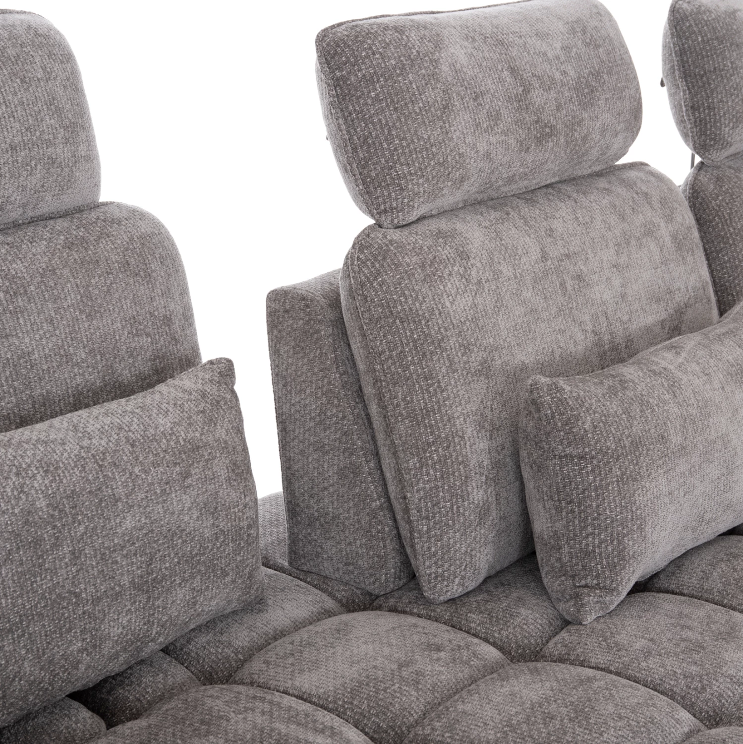 Këndare e djathtë pesësh, material gri, MYRON CD3318.01R, 290x110-225x110H