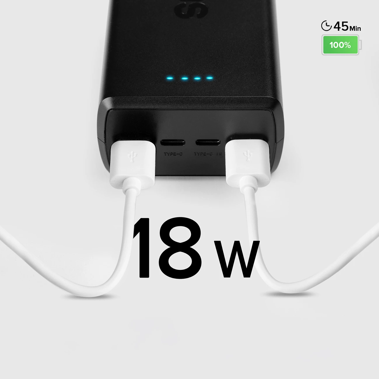 Powerbank SBS TTBB30000PD20K, 30000 mAh, 2x USB-C, 2x USB-A, e zezë