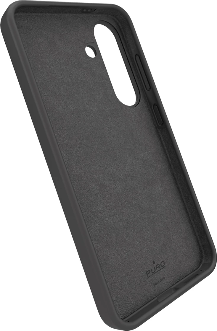 Mbështjellës Puro Icon për Samsung Galaxy S25+, silikon, i zi