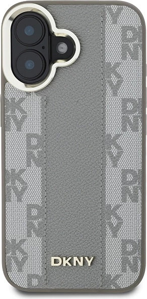 Mbështjellës DKNY për iPhone 16, MagSafe, lëkurë eco, Bezhe