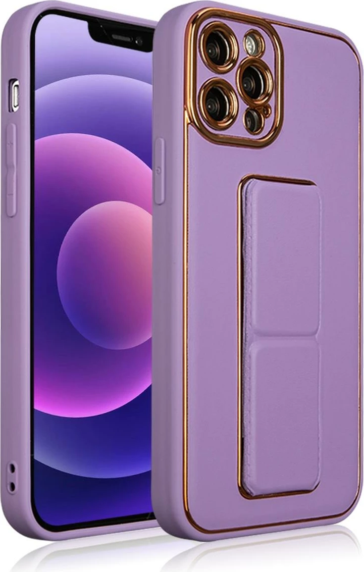 Mbështjellës Hurtel New Kickstand Case për iPhone 13 Pro, me qëndrim, vjollcë