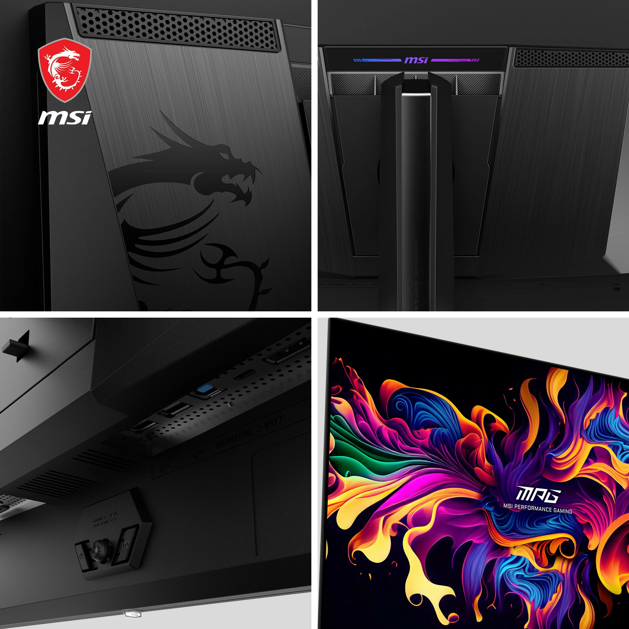 Monitor MSI MPG 321URXDE QD-OLED, 31.5 inç, 4K, 240Hz, USB-C, zi