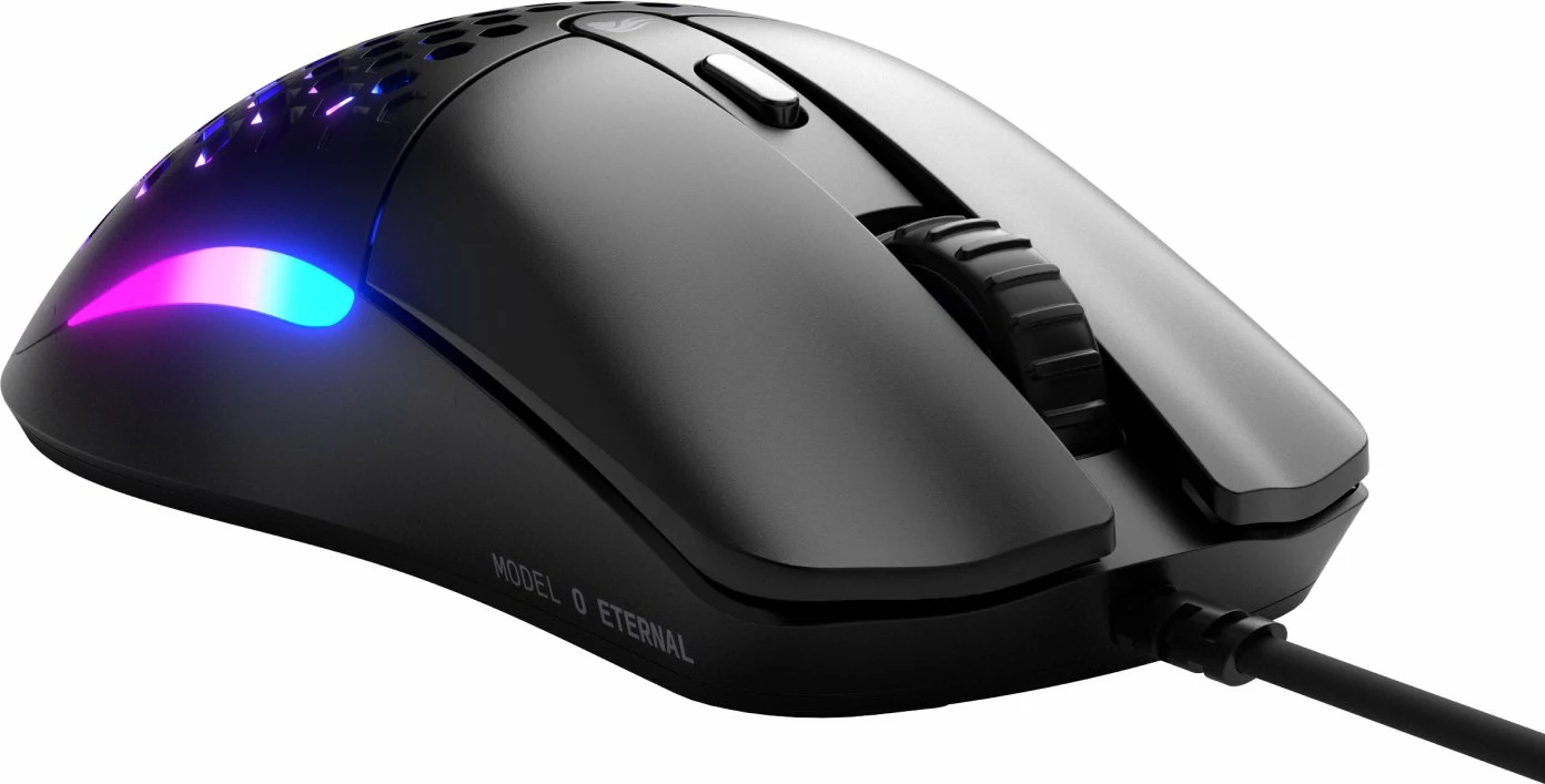 Maus gaming Glorious Model O Eternal GLO-OE-W-BLK, 12000 DPI, 6 butona, RGB, i zi