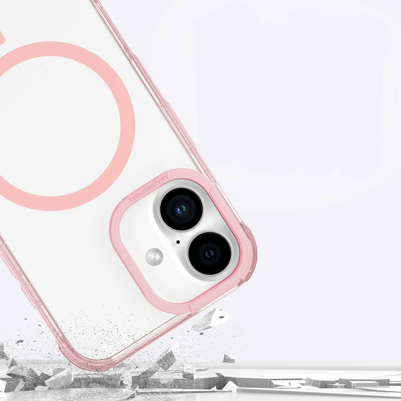 Mbështjellës Amazingthing Omni Mag Case për iPhone 16 Plus, mbrojtje 2.6 m, magnetik, rozë e errët