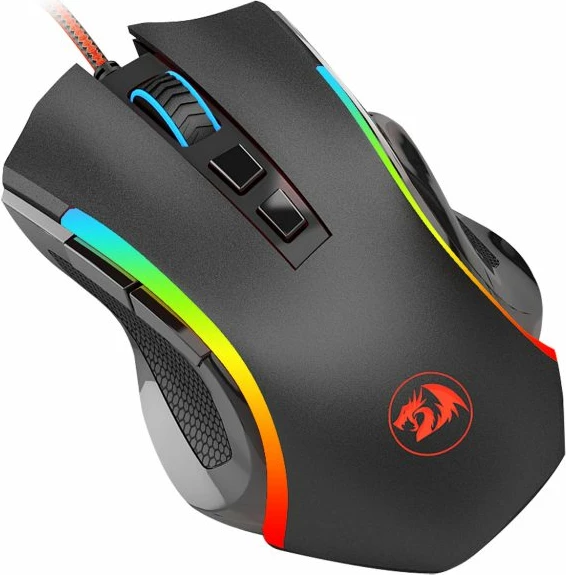 Maus Redragon Griffin M607, 7200 DPI, me kabllo, RGB, e zezë