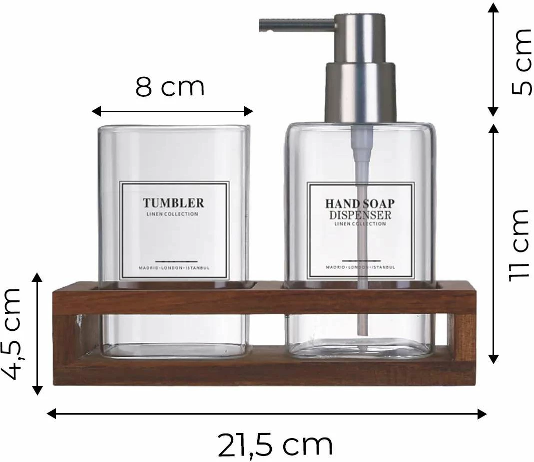 Dispenser sapuni prej qelqi, Hermia Concept, transparent, MCH0011267