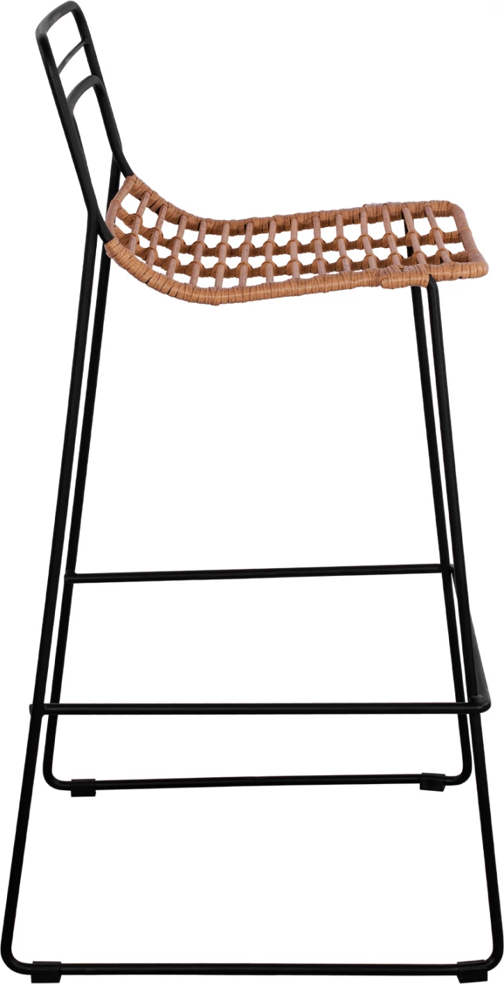 Karrige për bar Allegra FH5642 me thurje, ngjyrë bezhë, 48x53x100 cm